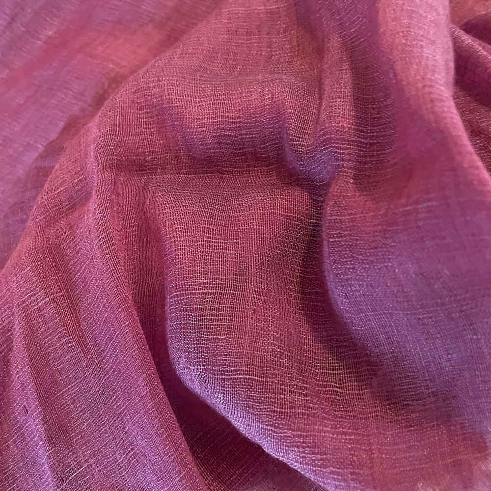 Reduced! Eileen Fisher wool/silk scarf 60 x 20 purple perfect!